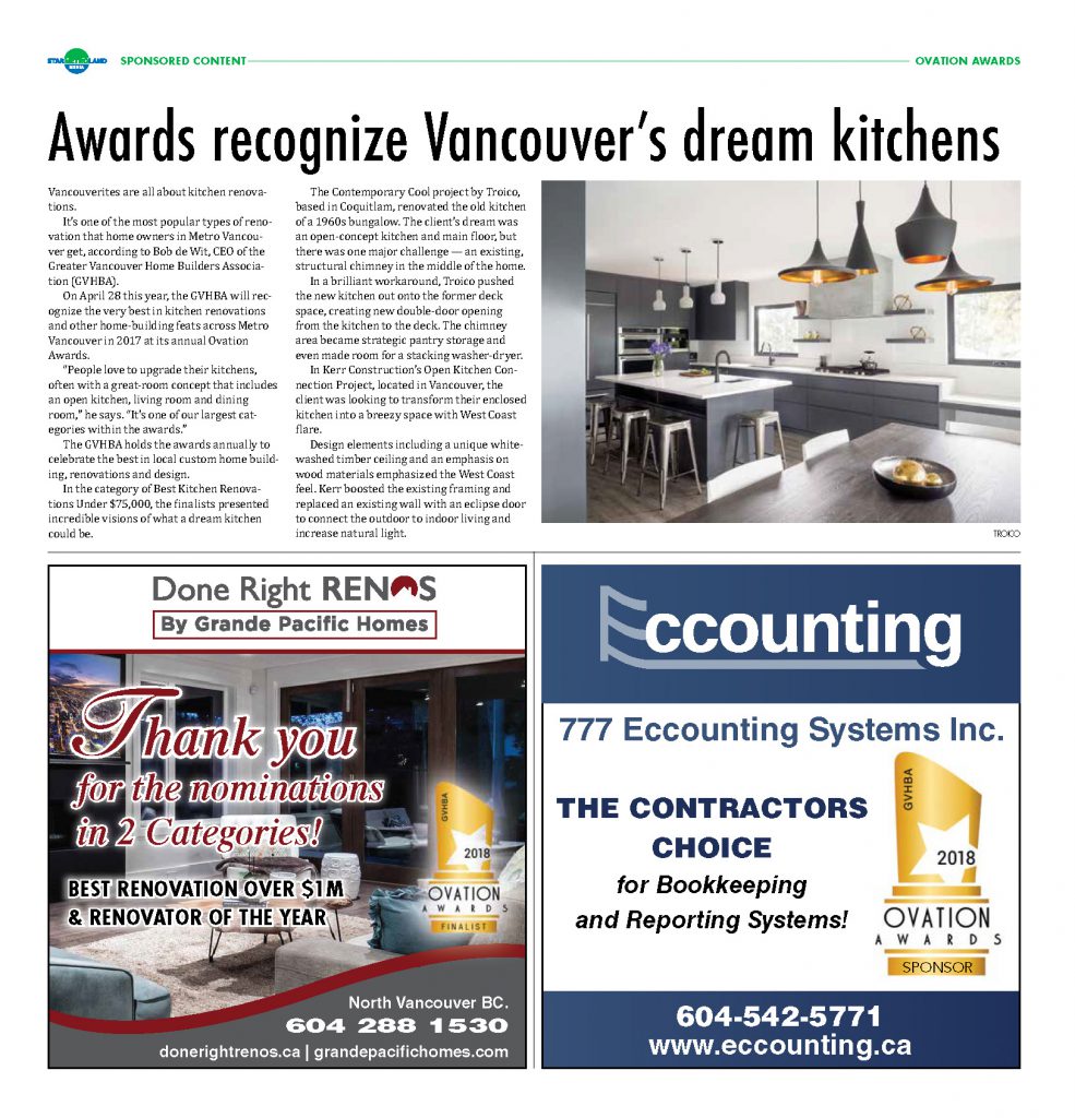 Awards recognize Vancouver's dream kitchens